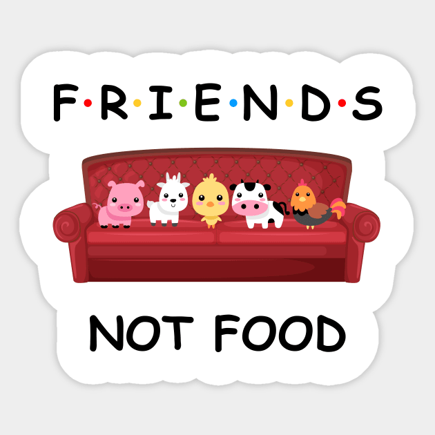 Friends not food Sticker by Periaz